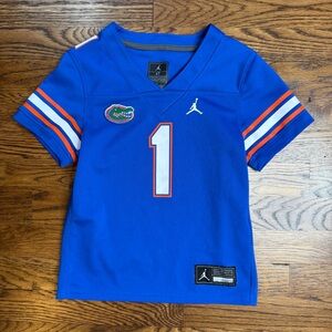 Jordan Kids Royal Blue Florida Gators #1 Football Game Jersey Size 4T